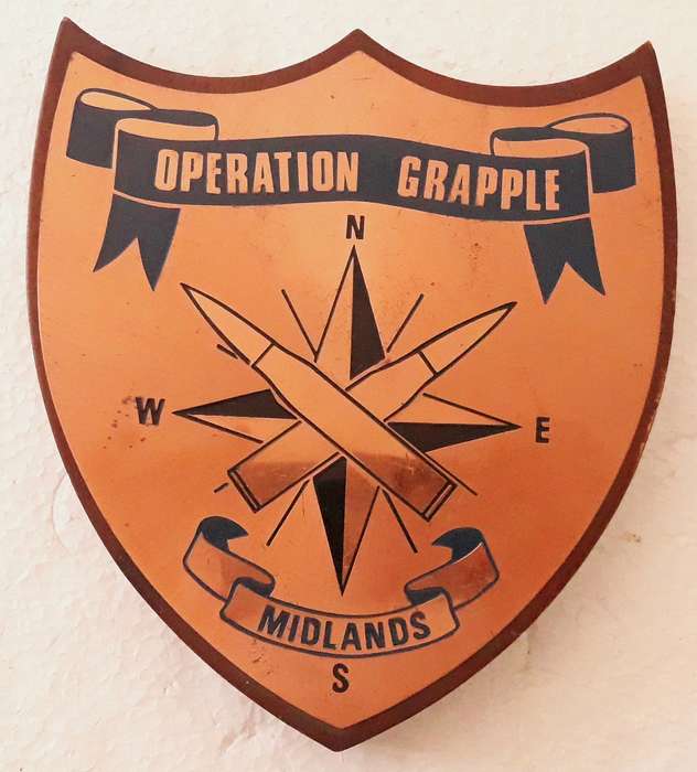 Vintage Rhodesian Operation Grapple Plaque