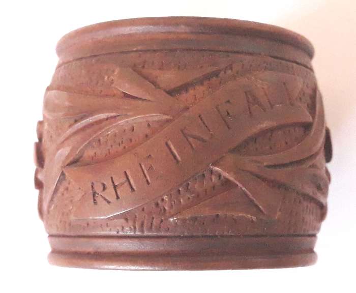 Vintage Swiss Rheinfall Wooden Napkin Holder