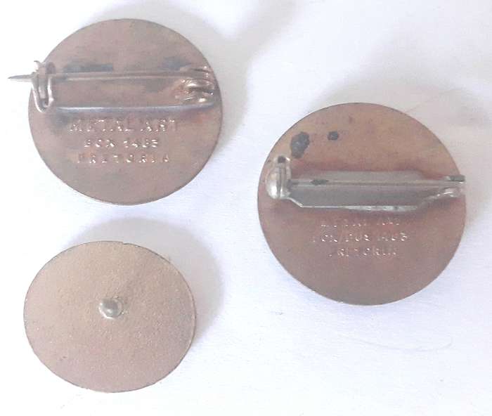Vintage Transvaal Wrestling Pin Badges