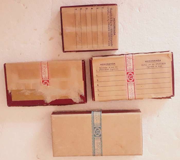 Vintage Sprinkbok Cigarette Boxes - Empty