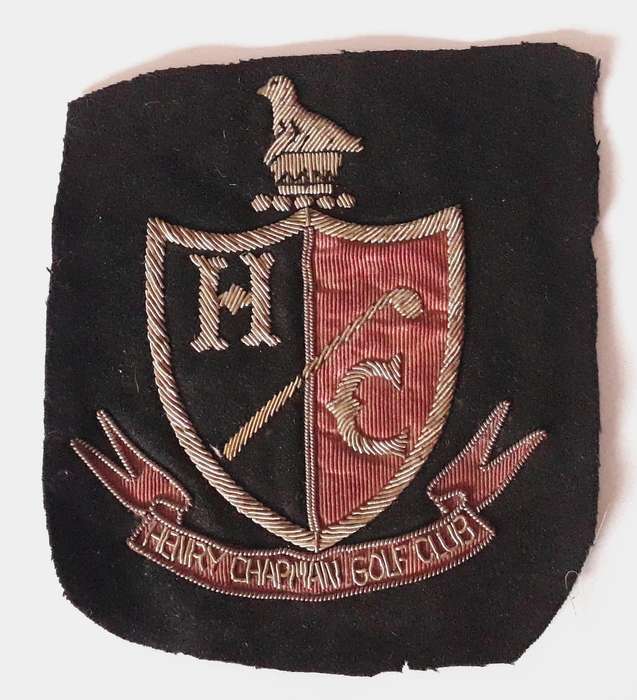 Vintage Rhodesian Henry Chapman Golf Club Bullion Wire Blazer Badge