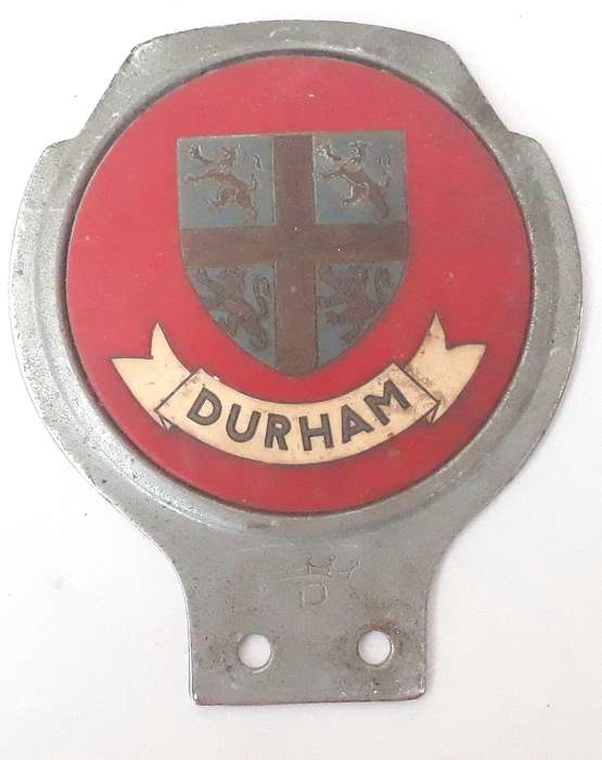 Vintage British Durham Town Car / Caravan Badge