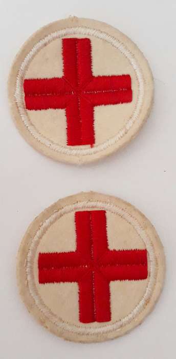 Vintage South African Red Cross Cloth Badges
