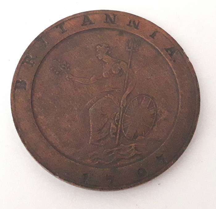 Vintage Van Riebeeck 1797 Cartwheel Penny Coin Replica Token