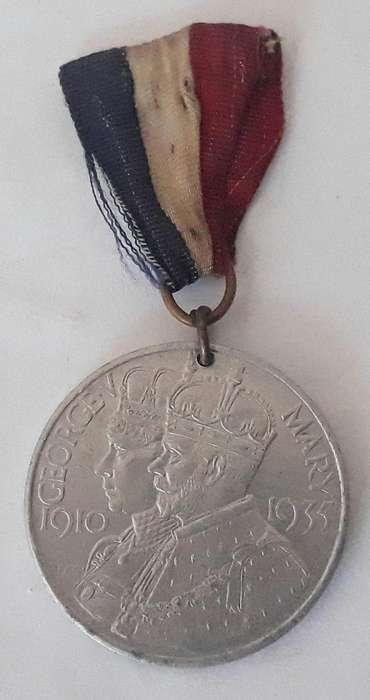 Vintage 1935 George 5th Silver Jubilee City of Leicester Lord Mayor Medallion