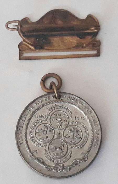 Vintage 31 May 1910 Union of South Africa Medallion