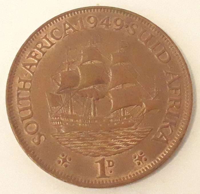 South African 1949 One Penny