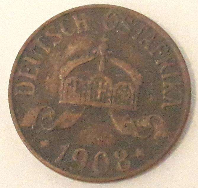 1908 German East Africa 1 Heller Coin