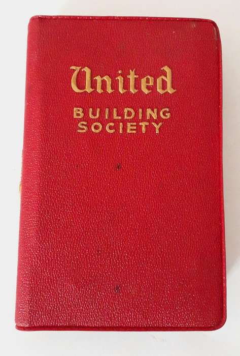 Vintage United Building Society / United Bouvereniging Coin and Note Saving Box