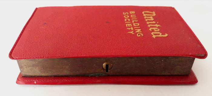 Vintage United Building Society / United Bouvereniging Coin and Note Saving Box