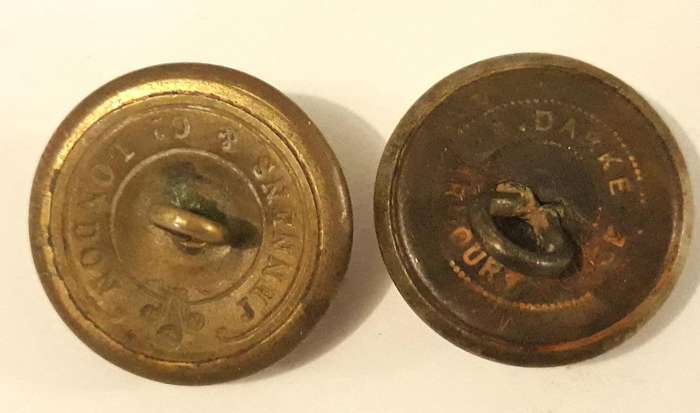 Two Victorian Era Regimental Buttons