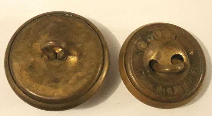 Two British Regimental Buttons - Suffolk Regiment and 9th Queen's Royal Lancers