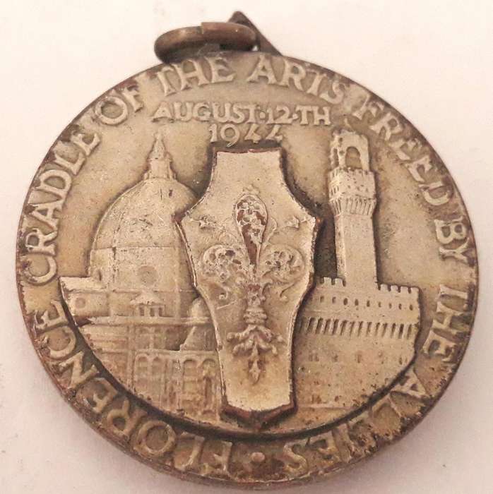 Vintage World War Two 1944 Liberation of Florence Medal