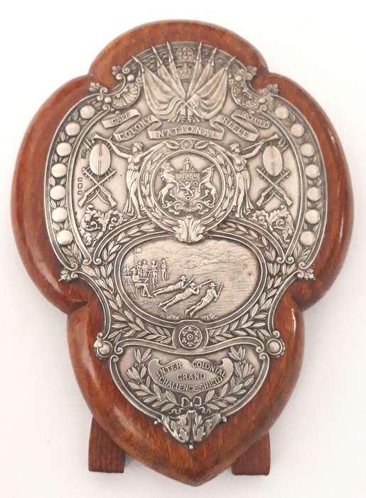 Antique Cape Colony National Rifle Association Shooting Award Plaque - Silver Hallmarked