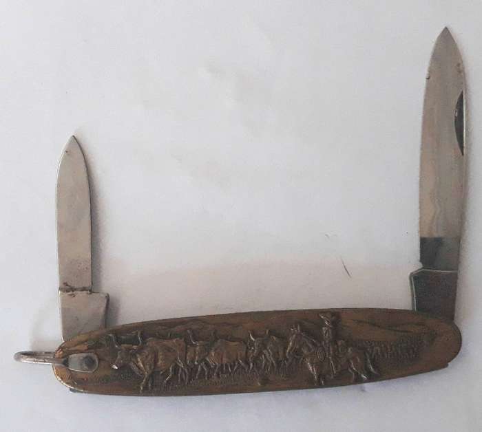 Vintage Solingen Germany Long Horn Cattle Rancher Pocket Knife