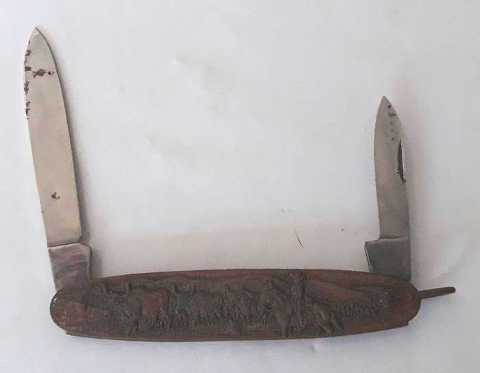 Vintage Solingen Germany Long Horn Cattle Rancher Pocket Knife