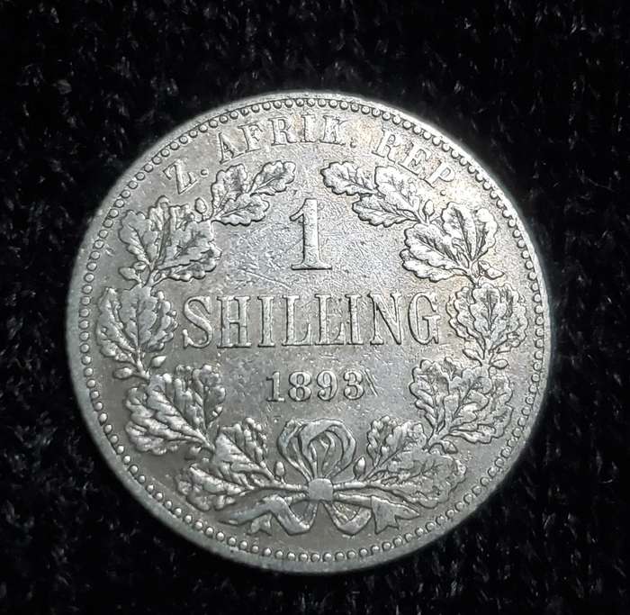1893 Shilling ZAR Kruger F15 Key Date
