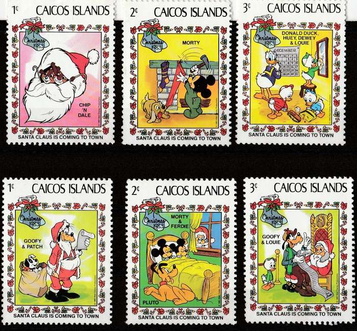 DISNEY   STAMPS    CAICOS ISLANDS       UMM    12