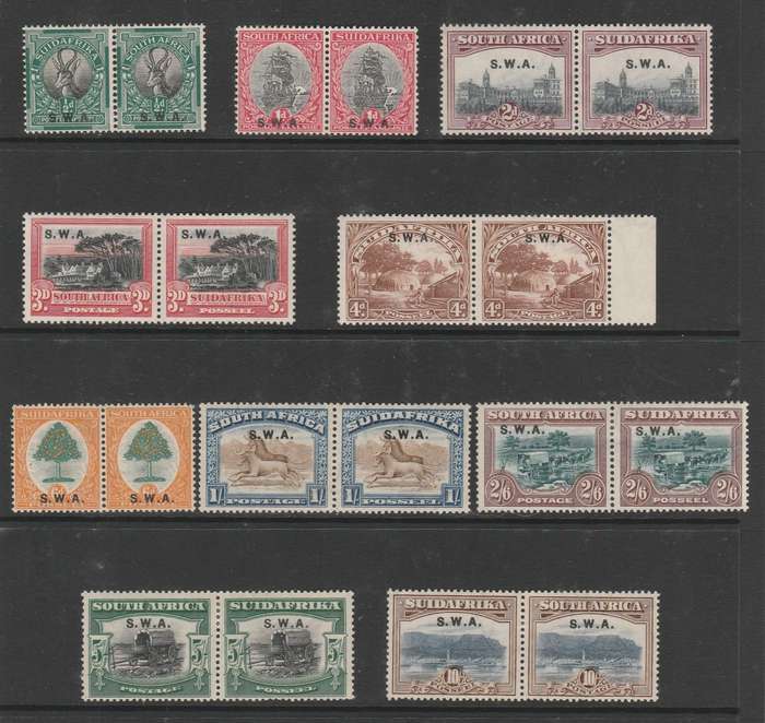 SOUTH WEST AFRIKA       1927   FULL SET  VERY LIGHT HINGE   MINT   SACC81-90