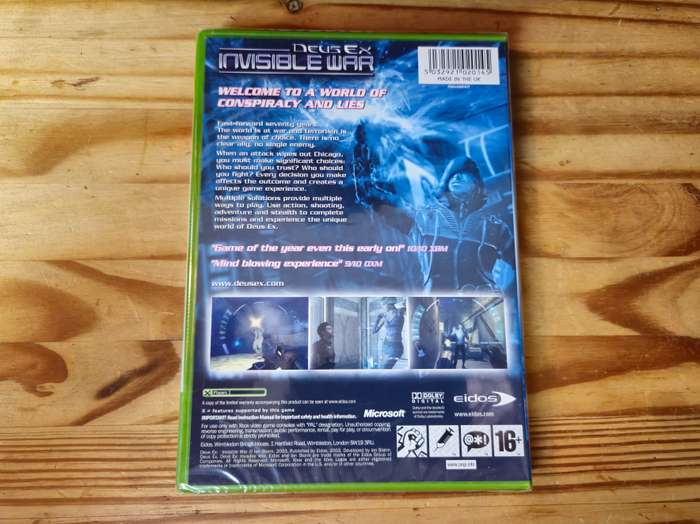 Deus Ex: Invisible War (Xbox Original) - Factory Sealed