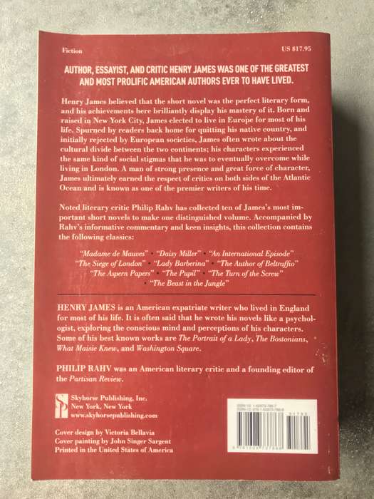 Great Short Novels of Henry James [Large Paperback: Excellent]