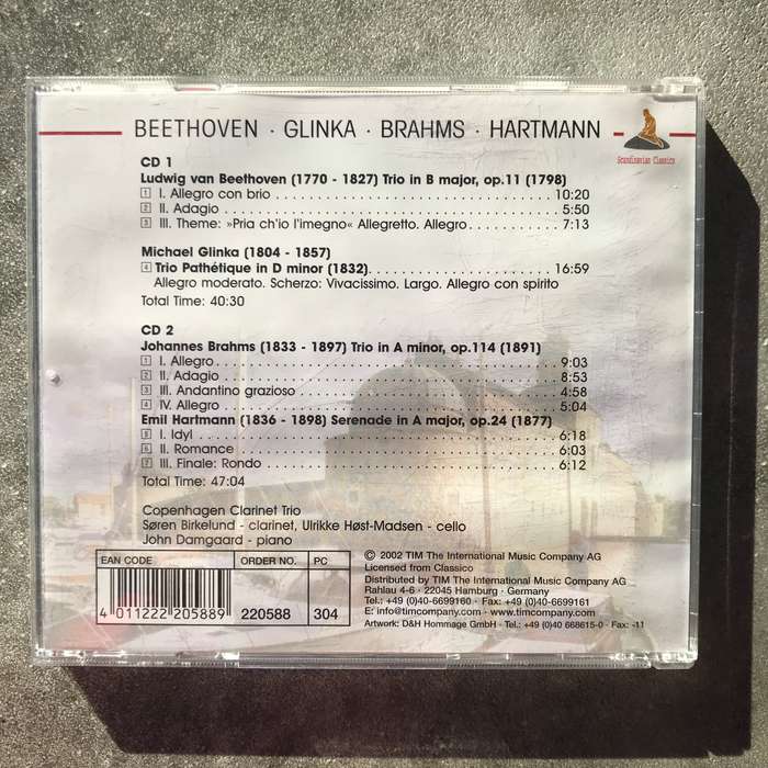 Beethoven / Glinka / Brahms / Hartmann: Clarinet Trios [2 CD]