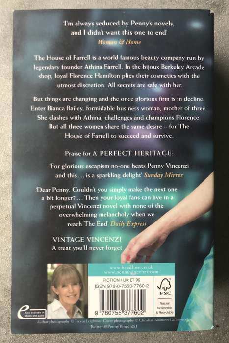 A Perfect Heritage by Penny Vincenzi [Paperback: Very Good]
