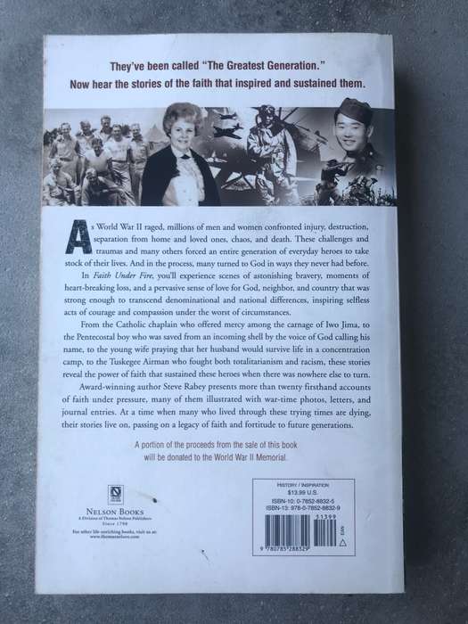 Faith Under Fire by Steve Rabey [Paperback: Very Good]