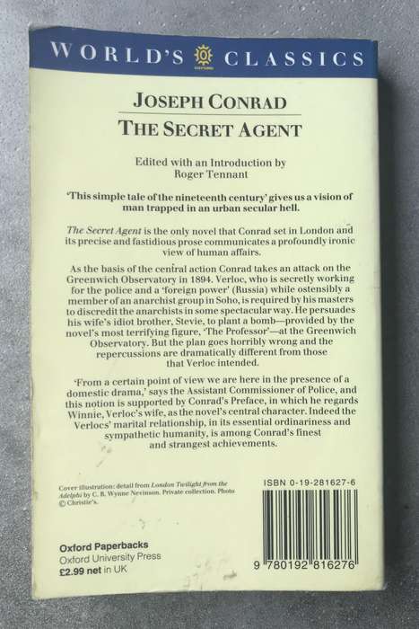 The Secret Agent by Joseph Conrad [Paperback: Very Good]