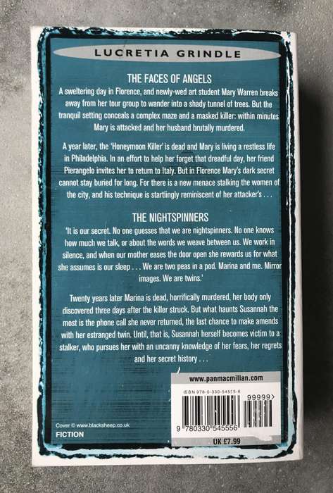 The Faces of Angels & The Nightspinners by Lucretia Grindle [Paperback: Like New]