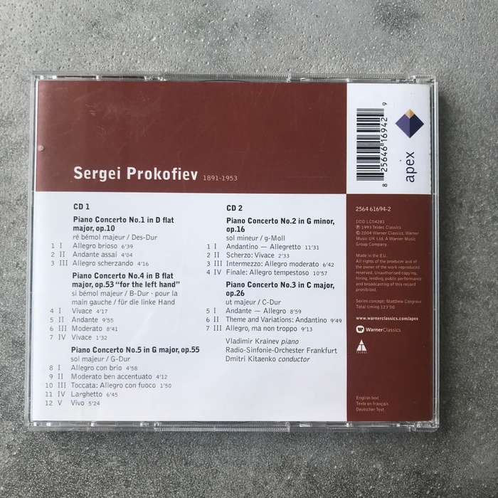 Prokofiev: Piano Concertos 1-5 [2 CD]