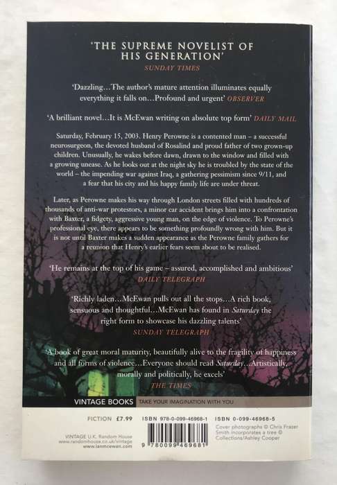 Saturday by Ian McEwan [Paperback: Excellent]