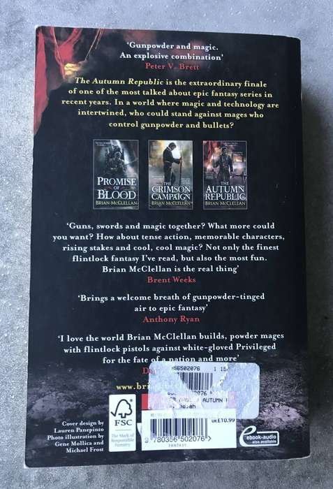 The Autumn Republic (Powder Mage #3) by Brian McClellan [Paperback: Excellent]