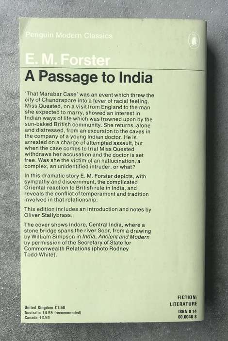A Passage to India by E.M. Forster [Paperback: Good]