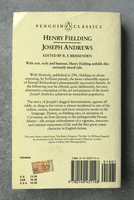 Joseph Andrews by Henry Fielding [Paperback: Good]