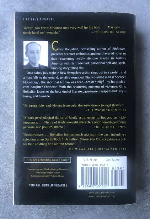 Before You Know Kindness by Chris Bohjalian [Paperback: Average]