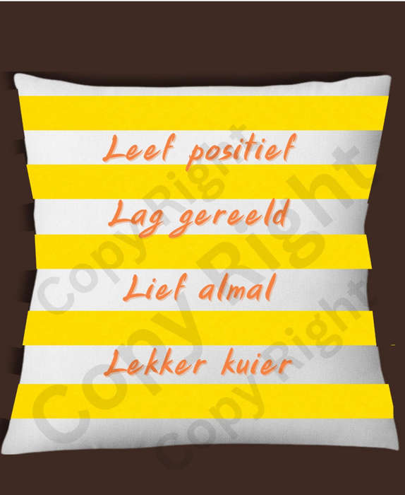 Cushion - home decor- throw pillow x 5 Afrikaans