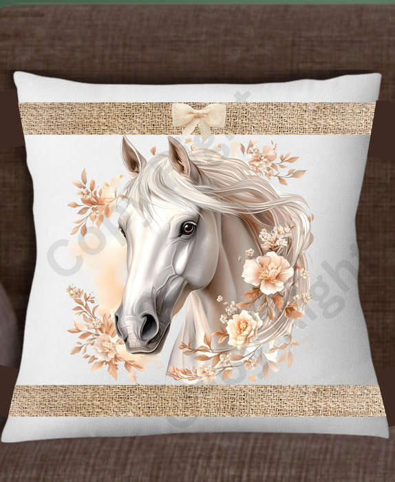 Cushion - home decor- throw pillow x 5 Horses English