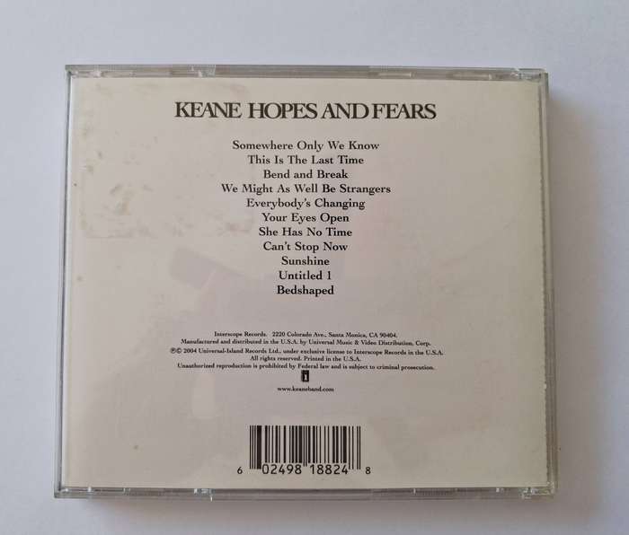 Keane  Hopes And Fears CD