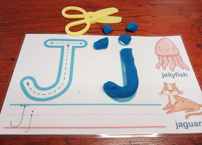 Alphabet Play Dough Card Kit with Accessories in Container