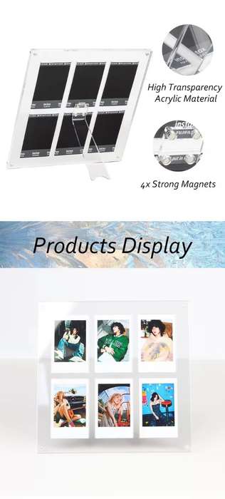 Transparent Perspex Frame for 6 instax Mini Photos