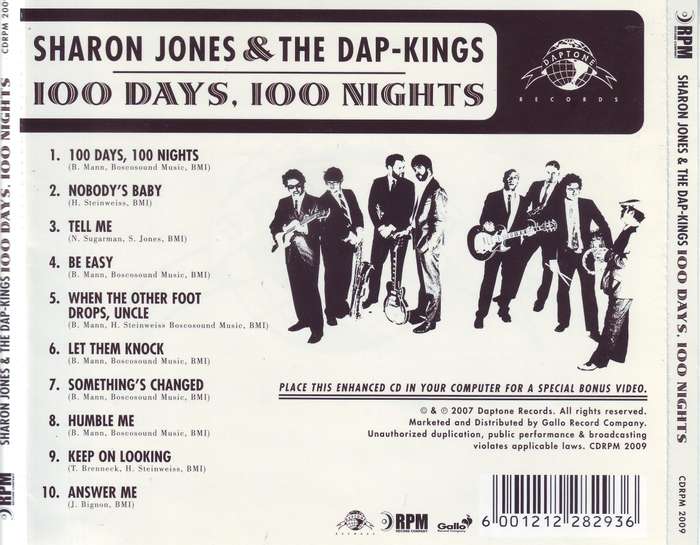 SHARON JONES & THE DAP-KINGS - 100 days, 100 nights (CD) CDRPM 2009  EX