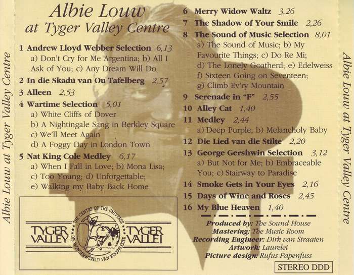 ALBIE LOUW - Albie Louw At Tyger Valley Centre (CD) VG+