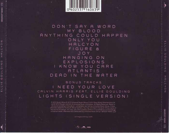 ELLIE GOULDING - Halcyon (CD) 060253716083 VG+