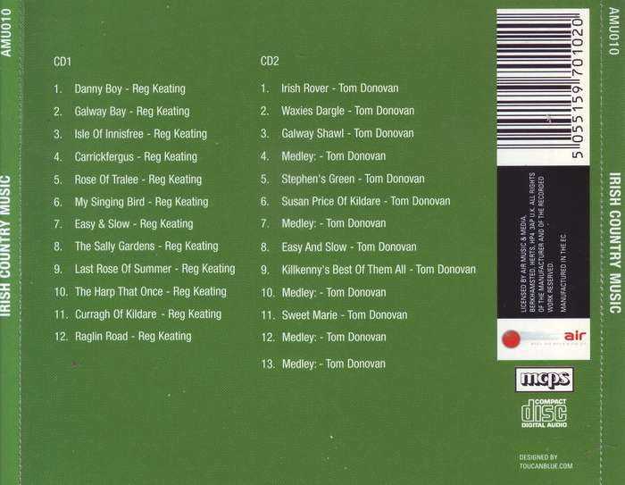 IRISH COUNTRY MUSIC - Compilation (double CD) AMU010 VG