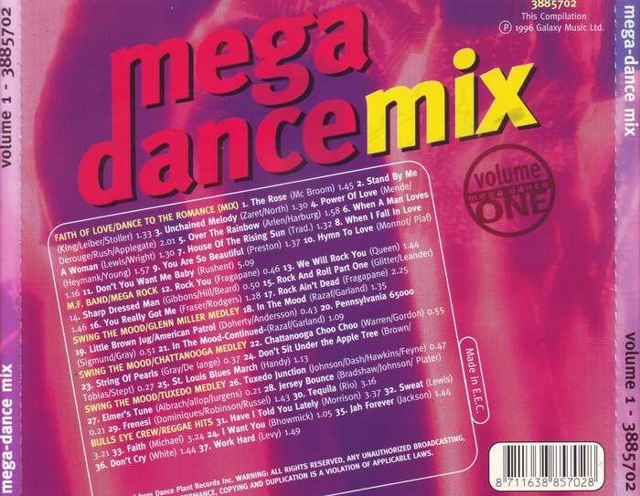 MEGA-DANCE MIX VOLUME 1 - Compilation (CD) 3885702 NM-