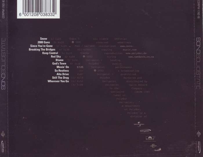 SONO - Solid state (CD) CDRPM 1783 K  VG+