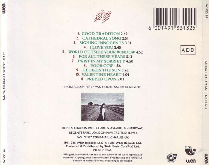 TANITA TIKARAM - Ancient heart (CD) WIXD 38 VG+