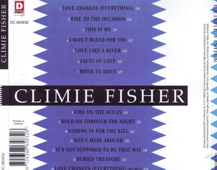 CLIMIE FISHER - The Best Of Climie Fisher (CD) DC 865832 VG+