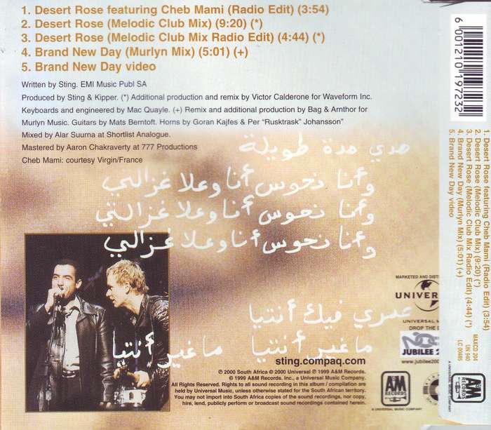 STING FT CHEB MAMI - Desert rose (CD single) MAXCD 204 NM
